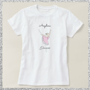 Camiseta Bailando Ballerina en rosa
