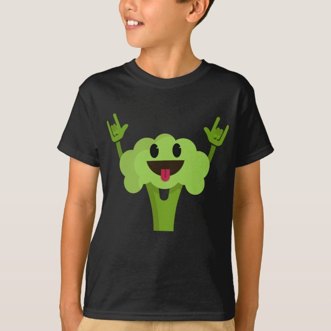 Camiseta Bailando Broccoli Funny Bailarina Vegetable Vegan  (Anverso)
