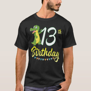 Camiseta Bailando cocodrilo Feliz 13 cumpleaños para mí 13