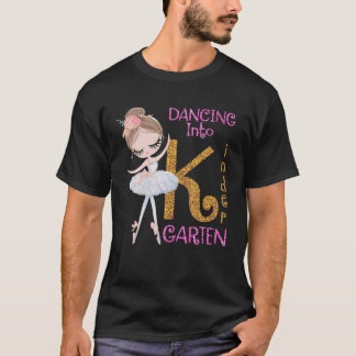 Camiseta Bailando en el ballet Chica de kindergarten primer