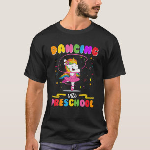 Camiseta Bailando En La Escuela Preescolar Unicornio De Vue