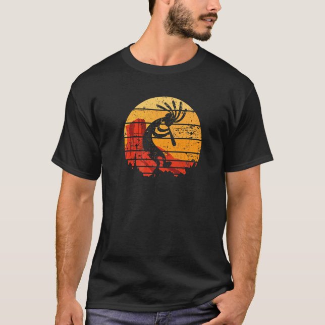 Camiseta Bailando Kokopelli Sudoeste Estadounidense Nativo  (Anverso)