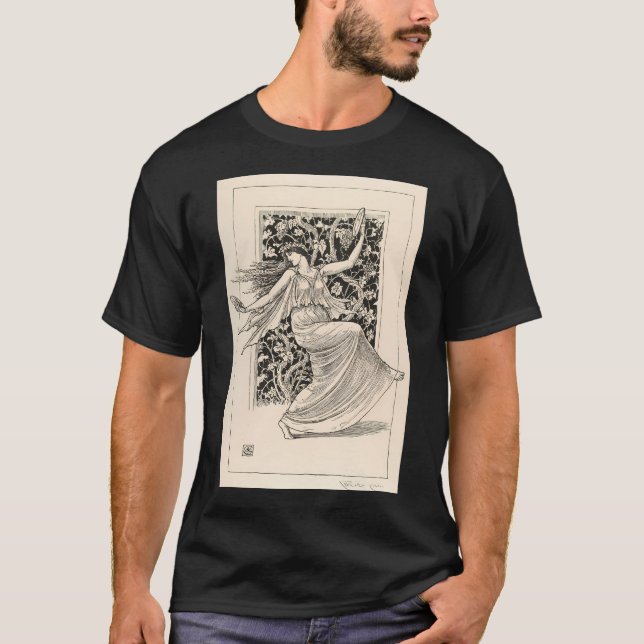 Camiseta Bailando Nymph Por Walter Crane (Anverso)