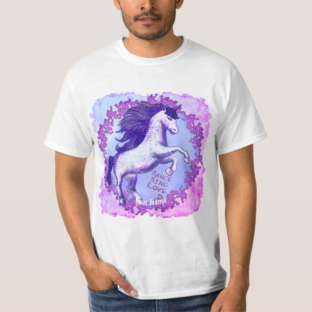 Camiseta Bailando unicornio (Anverso)
