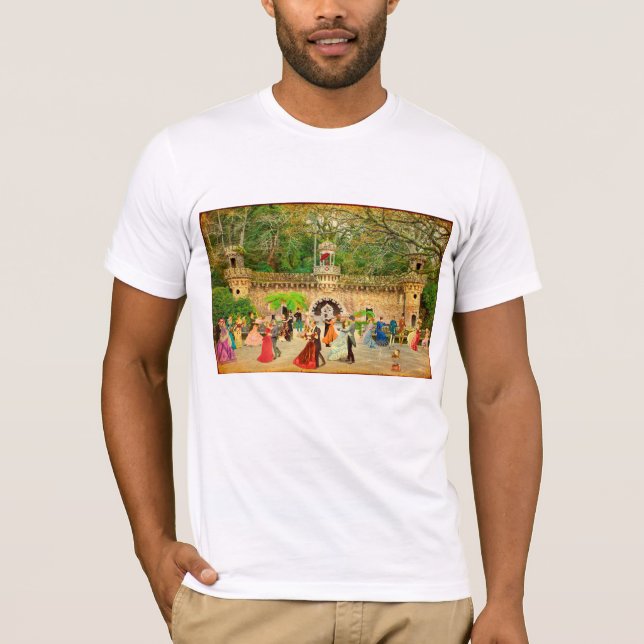 Camiseta Bailando vals en la Quinta da Regaleira (Portugal) (Anverso)