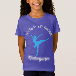 Camiseta Bailar a través de jardines de infancia azul y bla