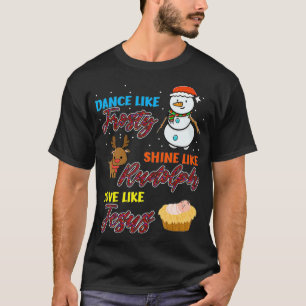 Camiseta Bailar como un Shine helado como Rudolph Love Like