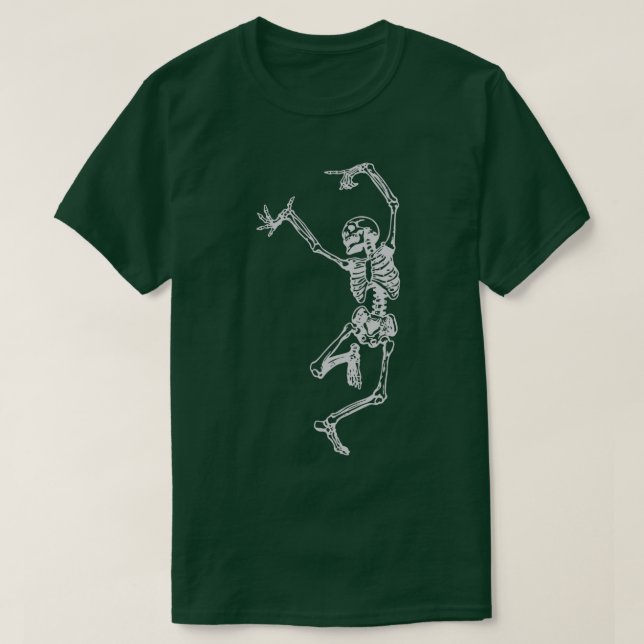 Camiseta Bailar con gris de muerte grisáceo (Diseño del anverso)
