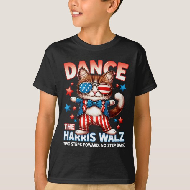 Camiseta Bailar con los Harris Wheimer Divertidas gatos dam (Anverso)