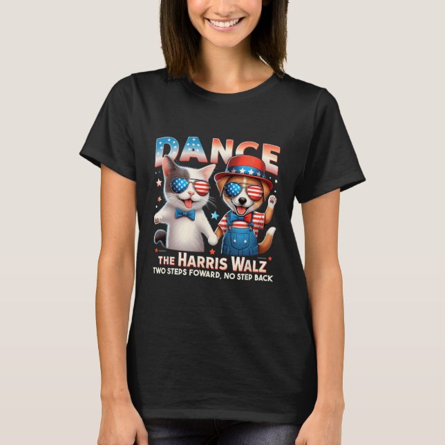 Camiseta Bailar con los Harris Wheimer Divertidas gatos dam (Anverso)