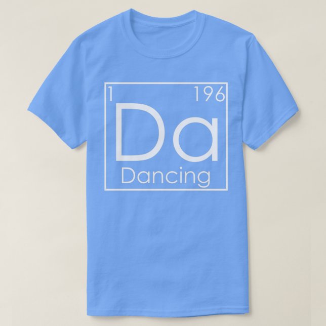 Camiseta Bailar danza con elementos periódicos (Diseño del anverso)
