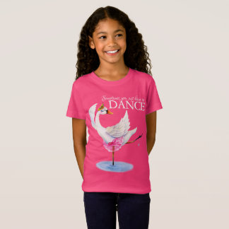 Camiseta Bailar swan bailarina whimsy art slogan tee