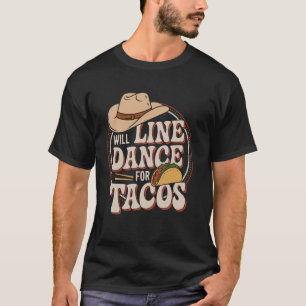 Camiseta Bailará en línea por bailar en línea para tacos