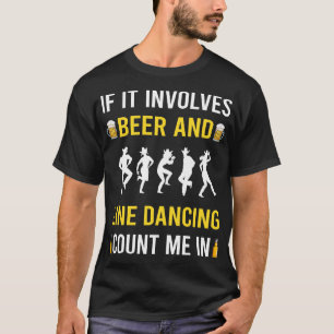 Camiseta Bailarín De Baile De Cerveza Y Línea