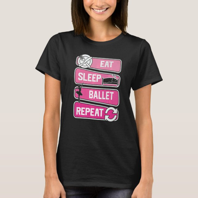 Camiseta Bailarín de baile de repetición de ballet de sueño (Anverso)