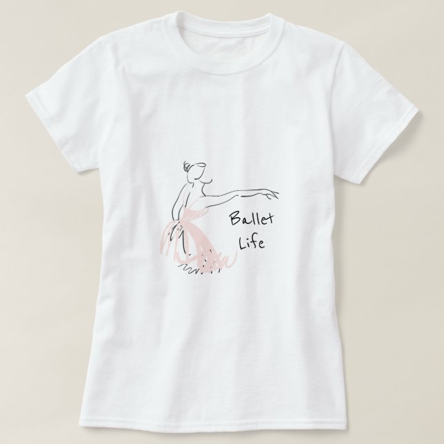 Camiseta Bailarín de ballet de la bailarina del lema de la (Diseño del anverso)