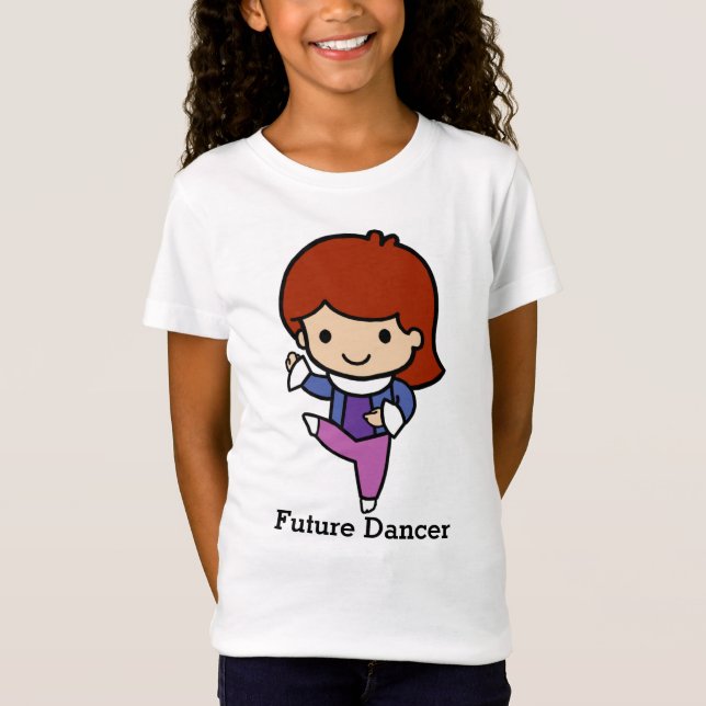 Camiseta Bailarín de corte futuro, jazz/ballet (Anverso)