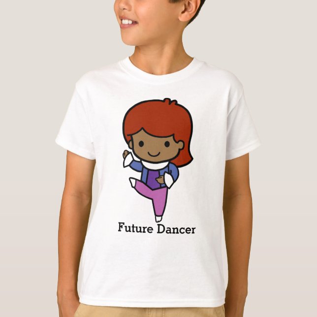 Camiseta Bailarín de corte futuro, jazz/ballet (Anverso)