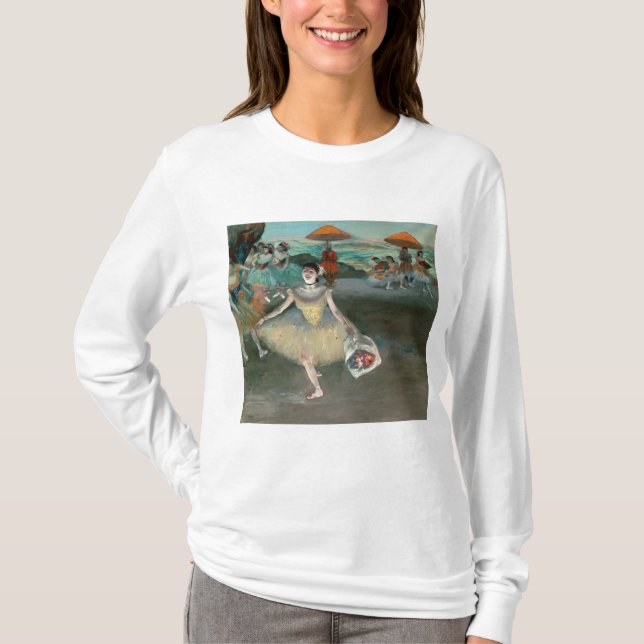 Camiseta Bailarín de Edgar Degas el | con el ramo, (Anverso)