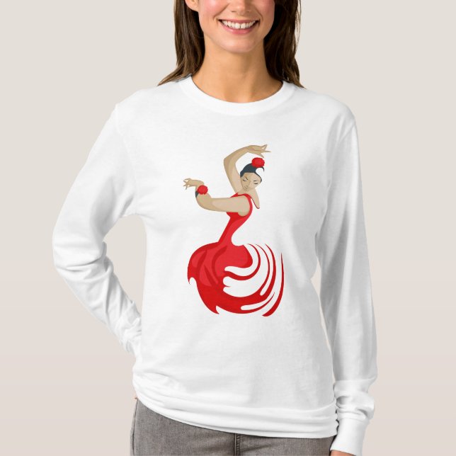 Camiseta Bailarín de flamenco gitano (Anverso)