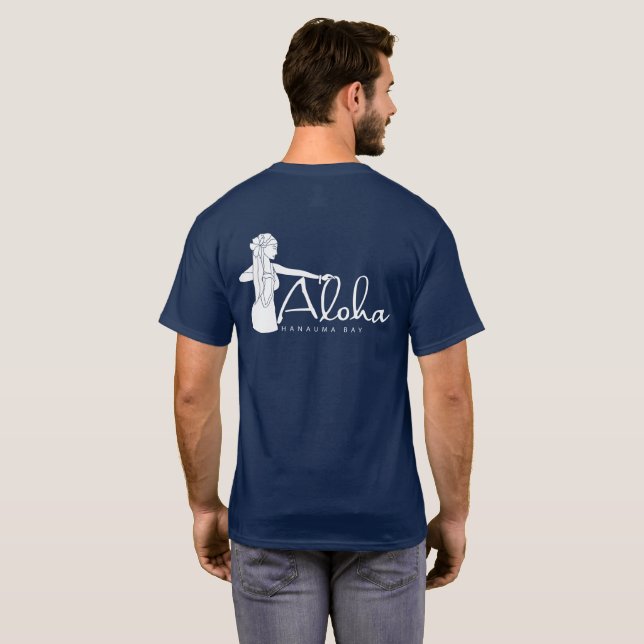 Camiseta Bailarín de Hawaii Hula (Reverso completo)