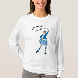 Camiseta Bailarín de las Highlands escocesas - Azul turques