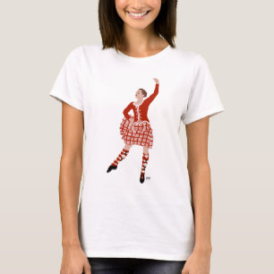 Camiseta Bailarín de las Highlands escocesas rojo Aboyne
