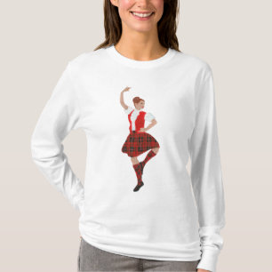 Camiseta Bailarín de las Highlands escocesas Tartán Wallace