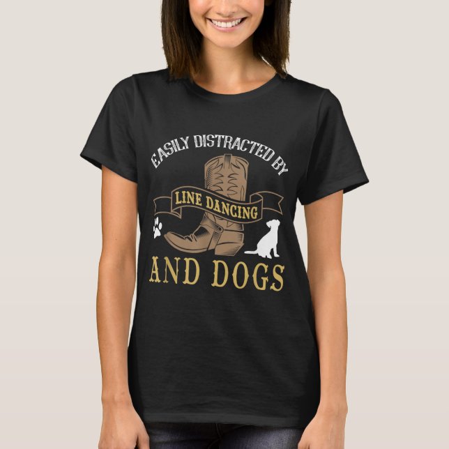 Camiseta Bailarín de línea de baile de Chiste de danza de p (Anverso)