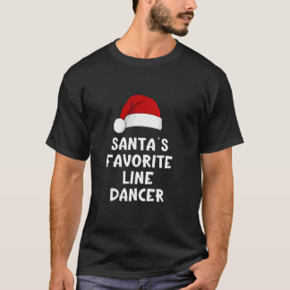 Camiseta Bailarín de línea favorito de Santa de Navidad Bai