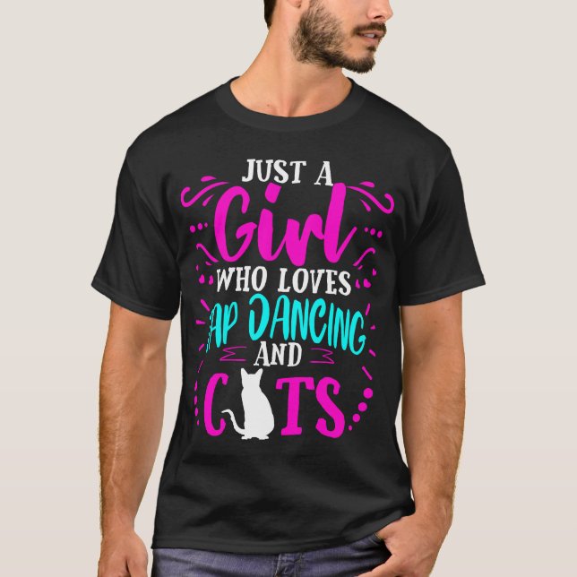 Camiseta Bailarín de los gatos de la danza de golpecito que (Anverso)