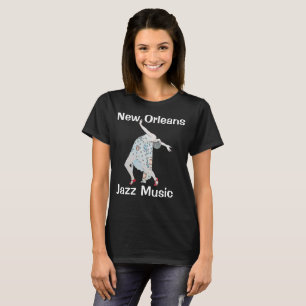 Camiseta Bailarín de música jazz, Nueva Orleans,