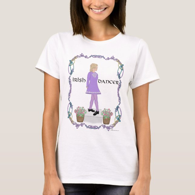 Camiseta Bailarín de Step irlandés en el Feis (Anverso)