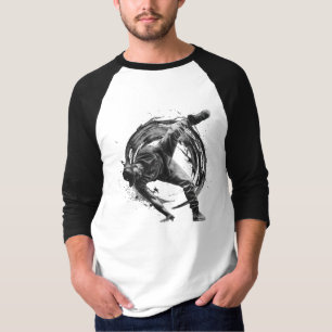 Camiseta Bailarín en acción, en forma de bandeja de tinta