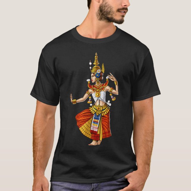 Camiseta Bailarín jemer Apsara camboyano (Anverso)