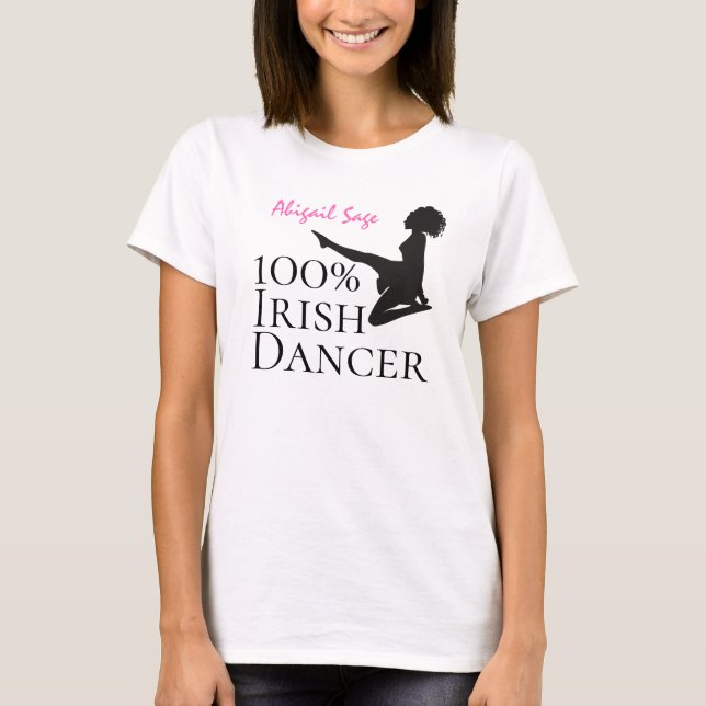 Camiseta Bailarina 100% de danza irlandesa suave de zapatos (Anverso)