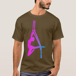 Camiseta Bailarina aérea silueta aérea yoga de seda