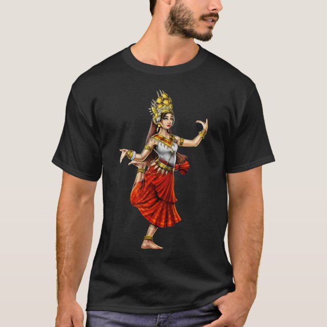 Camiseta Bailarina apsara camboyana (Anverso)