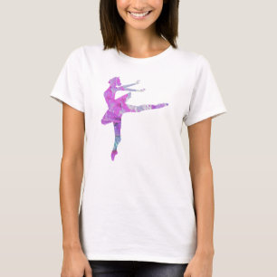 Camiseta Bailarina arte de collage de baile único