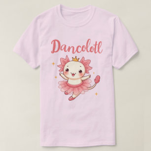 Camiseta Bailarina Axolotl Kawaii Lindo "Dancolotl" Tutú