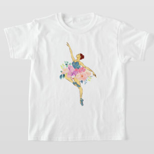 Camiseta Bailarina Bailarina Danza Flor Floral