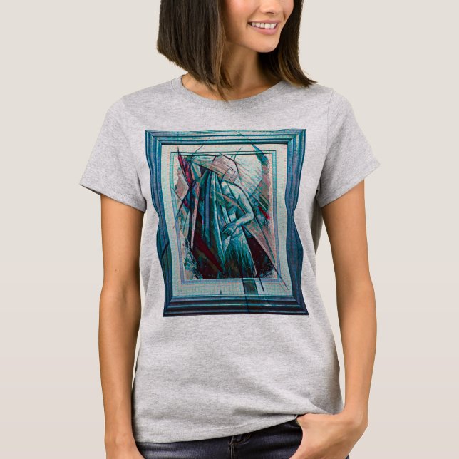 Camiseta Bailarina Belly de arte decenal cubista (Anverso)