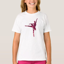 Camiseta Bailarina brillante rosada