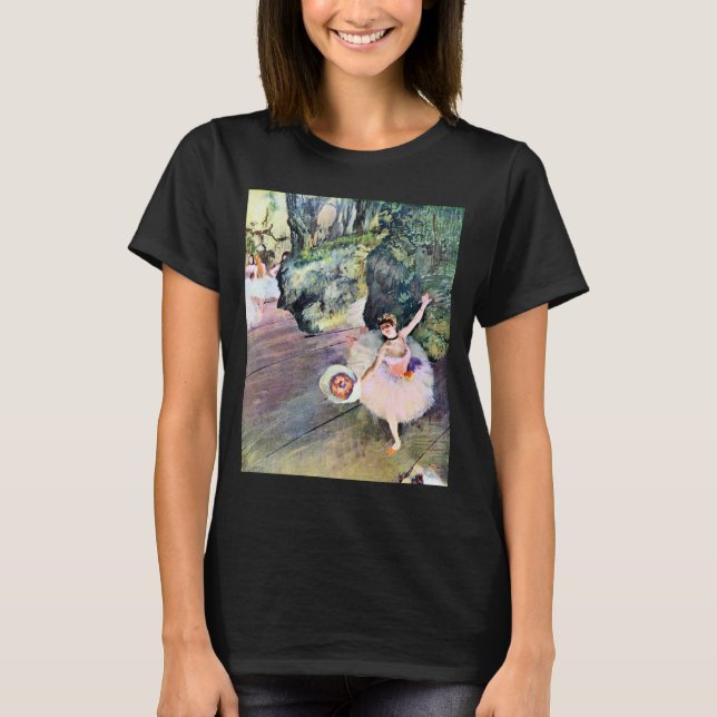 Camiseta Bailarina con un Bouquet de flores de Edgar Degas (Anverso)