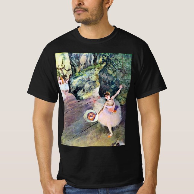 Camiseta Bailarina con un ramo de flores de Edgar Degas (Anverso)