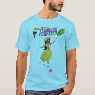 Camiseta Bailarina de Aloha Hula con toque tropical