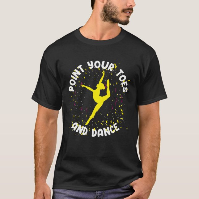 Camiseta Bailarina de ballet apunta con tus dedos (Anverso)