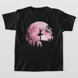 Camiseta Bailarina de ballet bailando bajo la luna llena ro