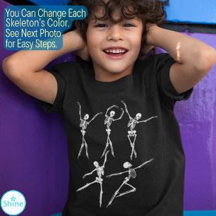 Camiseta Bailarina de ballet bailarina de esqueleto fantasm