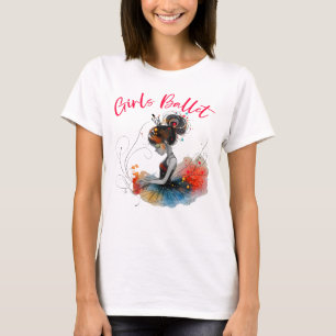 Camiseta Bailarina de ballet chicas, bailarina de ballet cu
